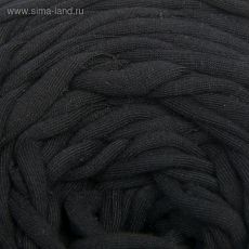 2134640 Пряжа трикотажная "Вторичка" 100м/500гр ширина нити 7-9 мм (черный)