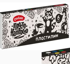 Пластилин 6 цветов, 72 г, без стека, 3+ Creativiki 