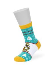 Omsa Носки OMSA kids Calzino 21N63 плюш (Кот, Заяц, Собака) Acqua (Голубой)