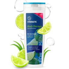 SYNERGETIC Гель для душа Мужской Энергия цитруса BODY THERAPY, 380мл
