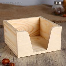 4669004 Подставка для салфеток из СОСНЫ, коричневая, H= 8 см