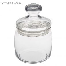 537762 Банка для сыпучих продуктов Cesni, прозрачная пластиковая крышка, 500 мл