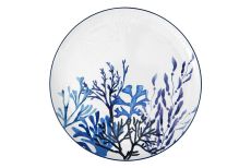 Блюдо, 36 см, керамика К, белое, круглое, Синие кораллы, Blue Coral, 63287
