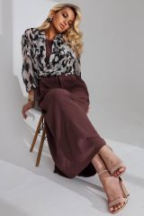 544676 RISE Платье Коричневый