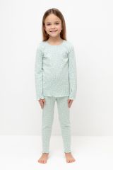 CROCKID Пижама К 1618 голубая дымка, летние листья