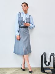 523890 Stilla Платье серебристо серый