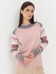 Джемпер женский 9242-94152 фруктовый сорбет/титаниум/фруктовый бренди/белый NEWVAY