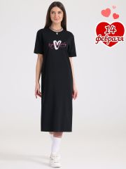 383014 Апрель Платье черный