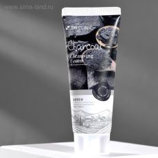 4990965 Глубоко очищающая пенка для сужения пор 3W CLINIC Charcoal Cleansing Foam с древесным углём, 100 мл