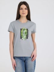 282408 Апрель Футболка серый