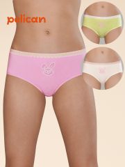 GULB3363(3) PELICAN Трусы Салатовый/светло-розовый/молочный
