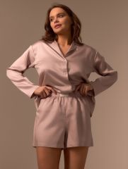 Костюм домашний женский (рубашка и шорты) SL HOME р. M, пудровый