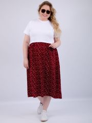 525892 Malina Платье белый/бордовый