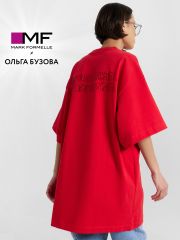 112949 MARK FORMELLE Футболка красная аура +печать