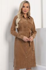 510152 LT Collection Платье-рубашка коричневый