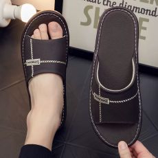 Мужские кожаные тапки, 4 цвета