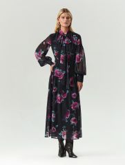 Платье макси из шифона с цветочным принтом, PL1645/armika