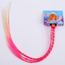 6259425 Косички для волос на резинке, розовый, WINX