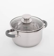 Кастрюля Magistro Tefida, 2,5 л, 18×9 см, крышка-дуршлаг, носик для слива, капсульное дно, силиконовые ручки, стеклянная крышка 4501329