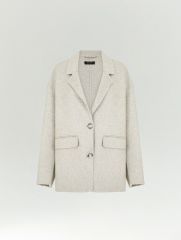 Полупальто из шерсти, R138/chinchilla