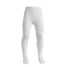 Omsa Колготки OMSA kids Collant 12Р31-2 школа горох (точка) Bianco (Белый)