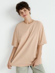 Omsa Футболка OmT_D1302 Футболка женская OVERSIZE, CO Beige (Бежевый)