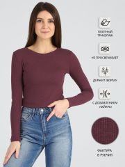 267114 Апрель Лонгслив бордовый