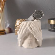Сувенирная подставка для мелочей «Череп Прятки», 7×10 см, белый