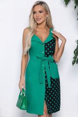 П10585 Сарафан LADY TAIGA Черно-зеленый