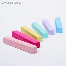 5189619 Набор мелков для волос с блёстками, 6 шт. Цвета: голубой, красный, желтый, розовый, светло-зеленый, фиолетовый