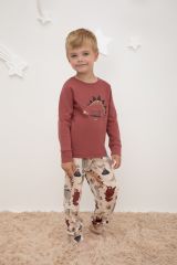 CROCKID Пижама К 1541 шоколадный десерт, добрые динозавры