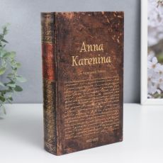 Шкатулка книга-сейф «Роман Л.Н Толстого. Анна Каренина», дерево, искусственная кожа, 21×13×5 см