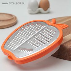647276 Тёрка с контейнером «Яблоко», цвет МИКС