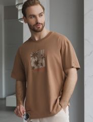 533499 VILATTE Футболка коричневый_just