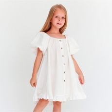 Платье детское KAFTAN Cute, размер 30 (98-104 см), белое