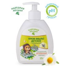 028676  Iris Cosmetic. Крем-мыло детское с ромашкой НАРОДНАЯ АПТЕКА, 3+, 300мл