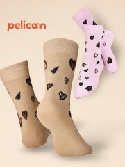 UEGL3363(2) PELICAN Носки Розовый/песочный