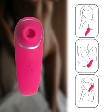 Вакуумно-волновой стимулятор клитора, 7 режимов, USB, софт-силикон, розовый