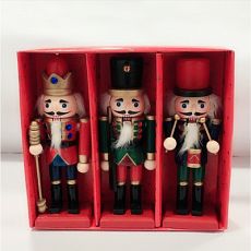 Ёлочные игрушки, набор из 3 Щелкунчиков 15 см