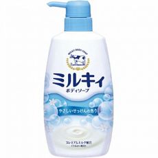 006286 Жидкое пенное мыло для тела c керамидами и молочными протеинами COW BRAND 550 мл