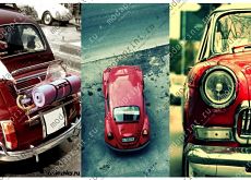 retro red car