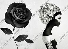 black and white