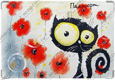 Кот в цветах