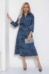 П12582-18 Платье LADY TAIGA Голубое