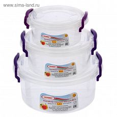 2718802 Набор контейнеров пищевых, 3 шт: 300 мл, 600 мл, 1,2 л