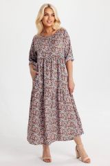 538806 RISE Платье Голубой, коралловый