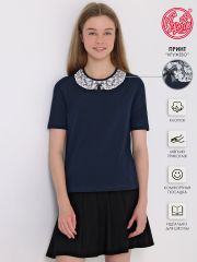 317583 Апрель Футболка темно-синий