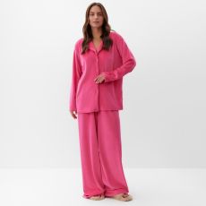 Пижама женская (рубашка, брюки) KAFTAN Plushy, размер 44-46, цвет фуксия