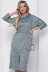 П11555 LT Collection Платье серо-зелёный
