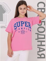 459092 Апрель Футболка розовый